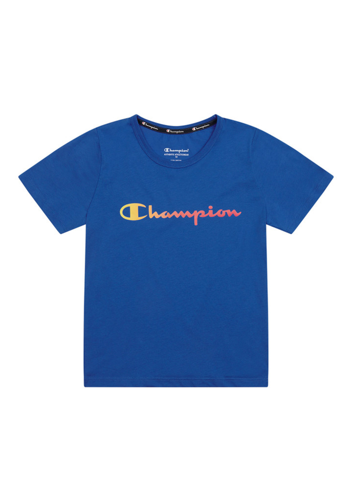 Champion Junior Ombre Script Tee Blue