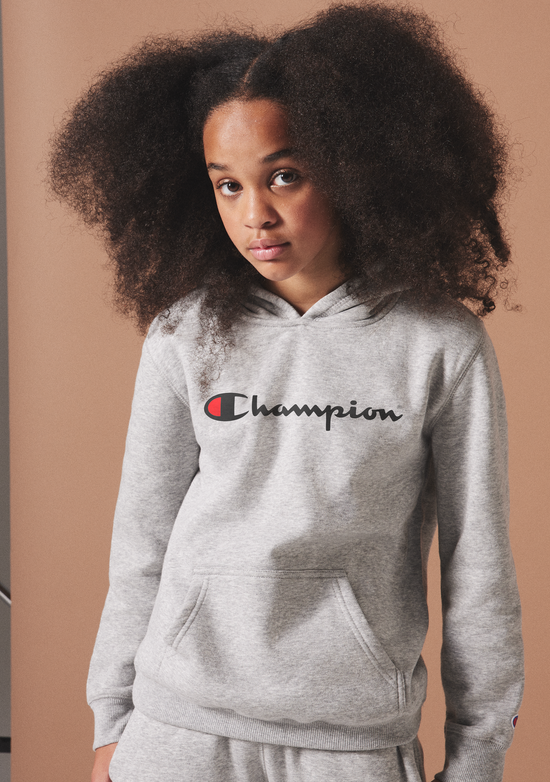 Champion grey hoodie junior discount