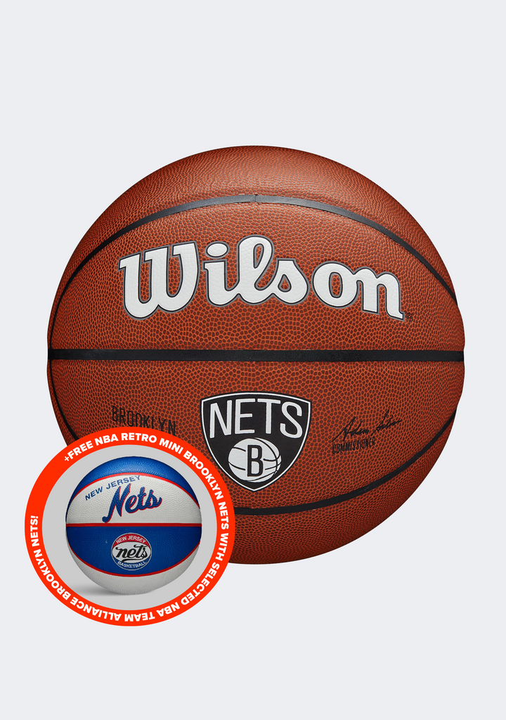 Wilson NBA Team Alliance Brooklyn Nets With Free Wilson NBA Retro Mini Brooklyn Nets