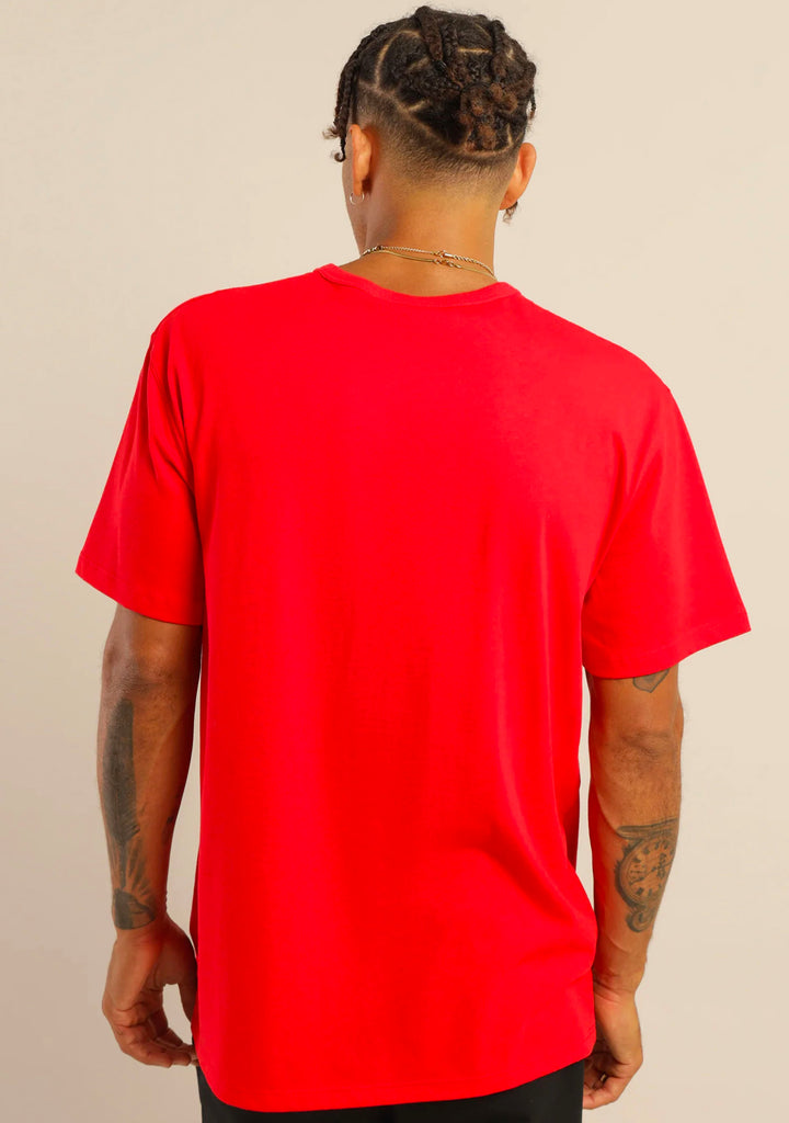 Champion Men's Script Logo Short Sleeve Tee Red
