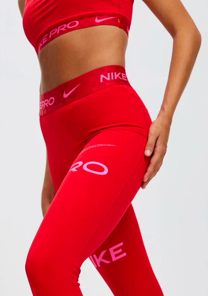 Nike Pro Women's Mid-Rise Mesh-Panelled Leggings. Nike AT