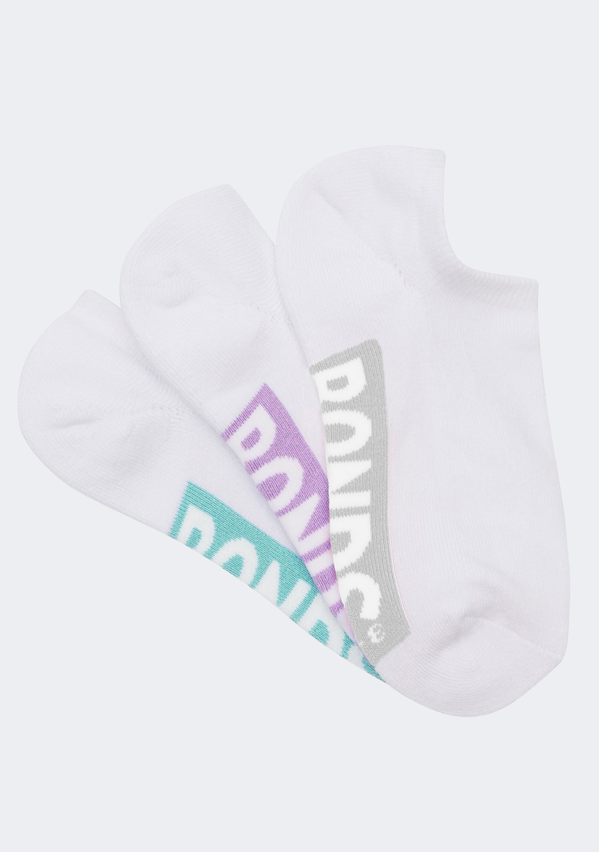 Bonds Women's Cushioned No-Show Socks 3 Pack Pastel