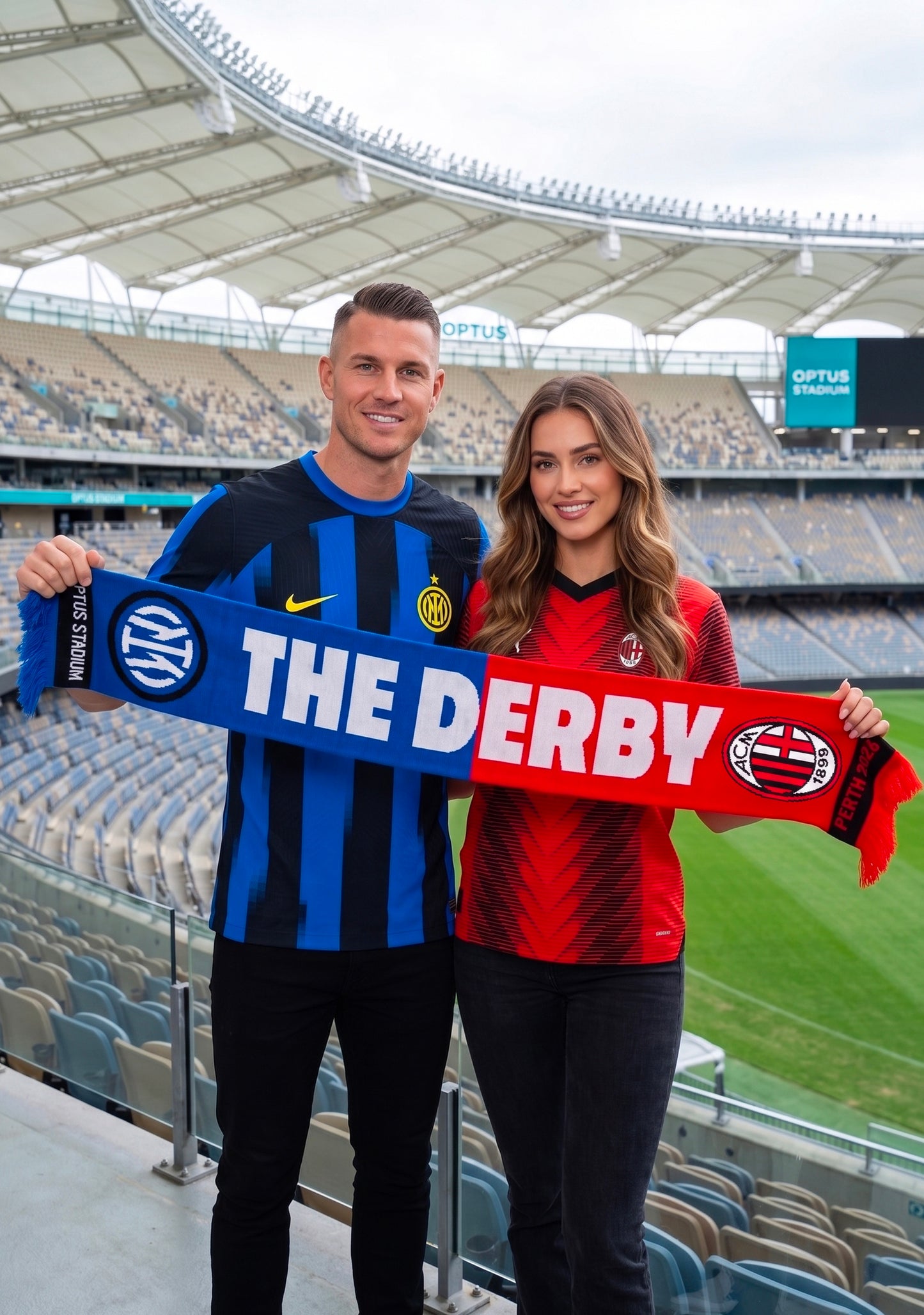AC Milan vs Inter Milan 'The Derby' Scarf Perth Event 2026