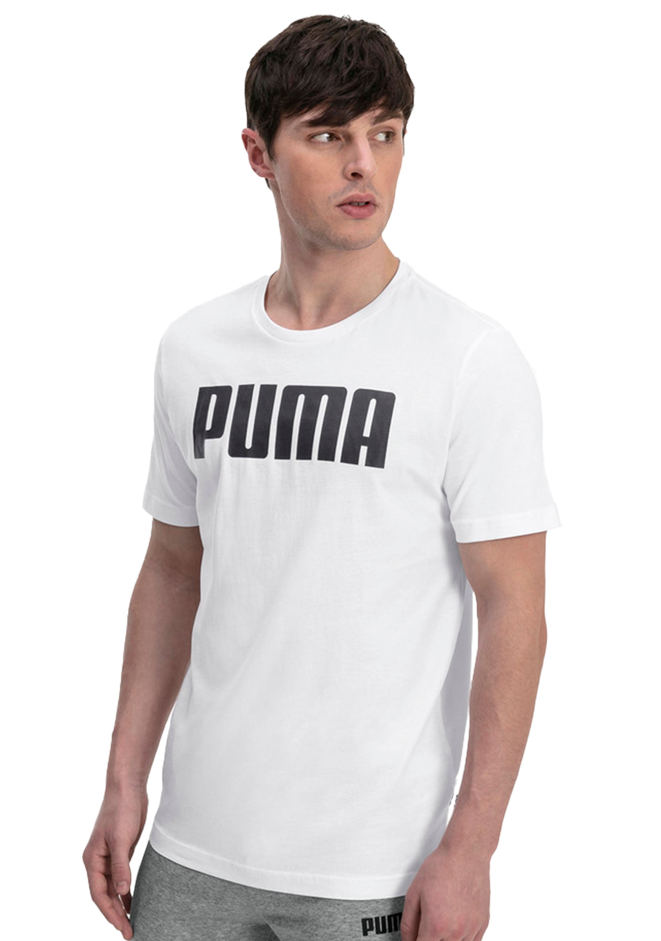 Puma Mens Essential Logo Tee White 854742 02