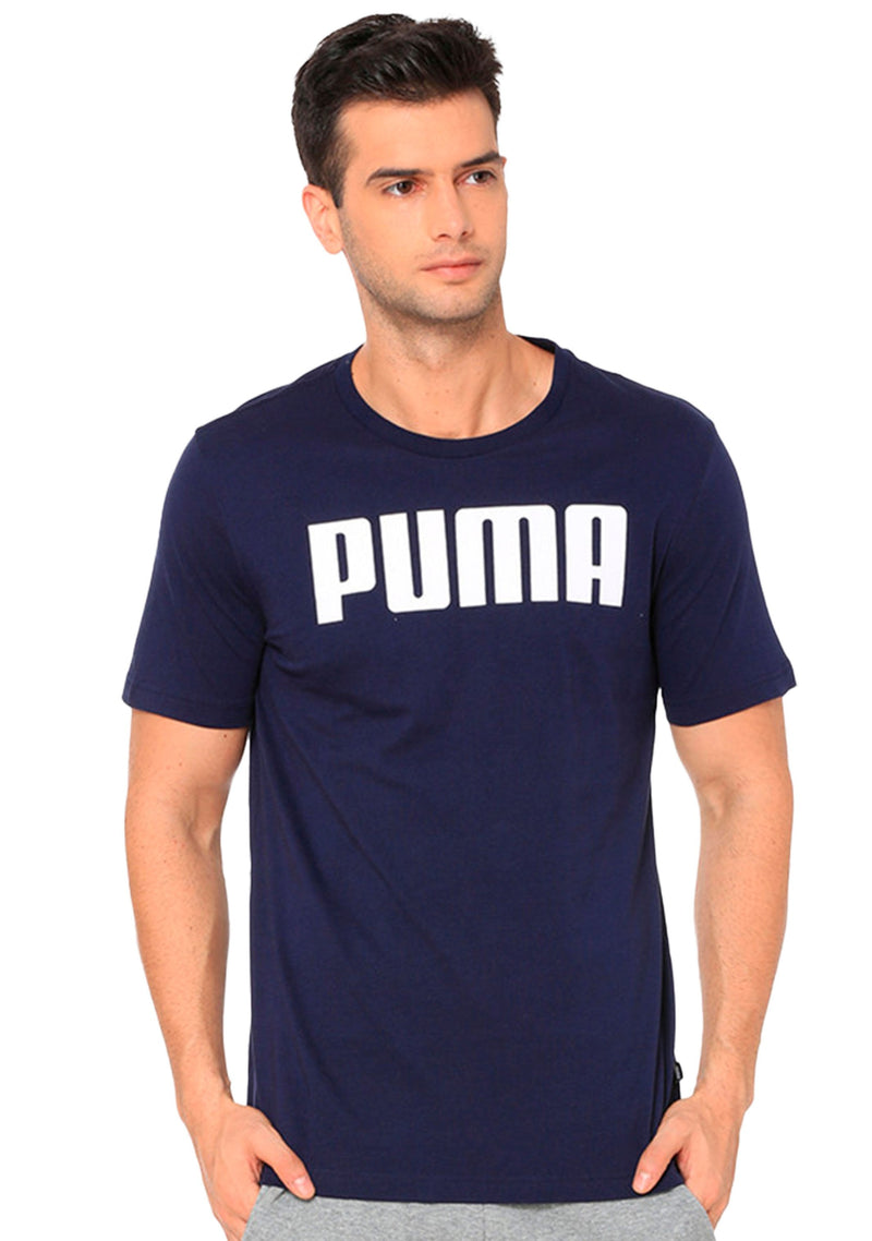 Puma Mens Essential Logo Tee Navy <br> 854742 05
