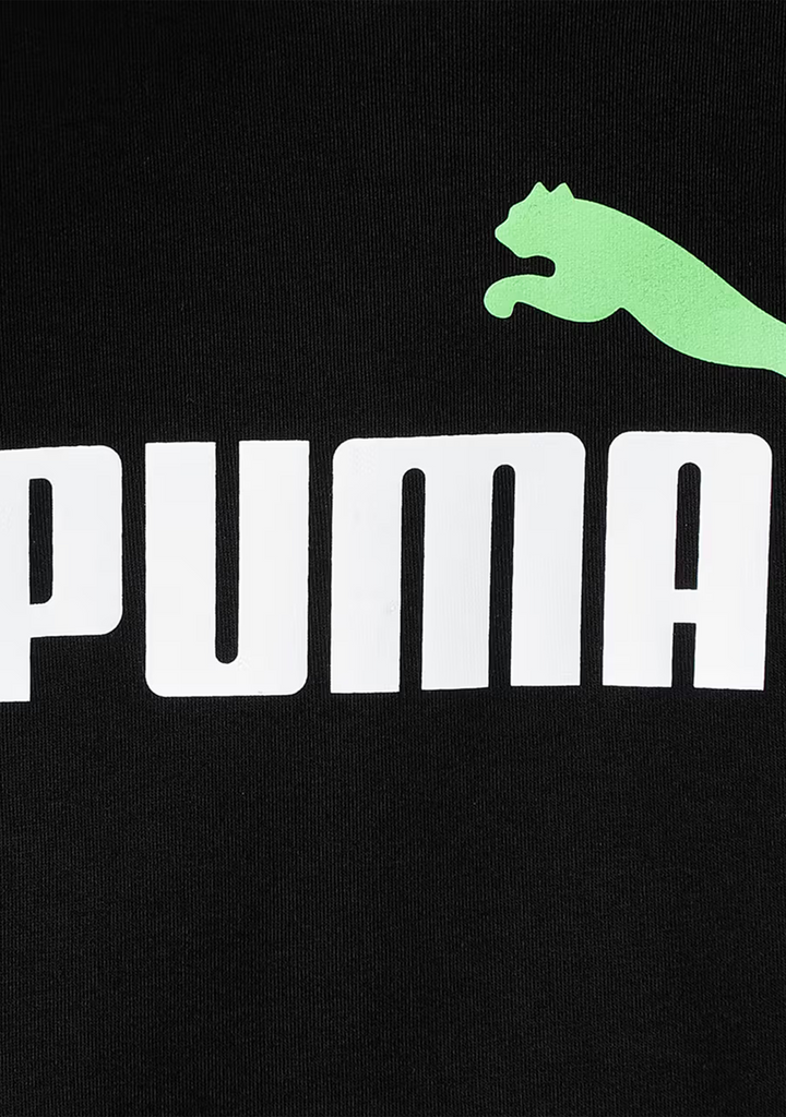 Puma Men's ESS+ 2 Colour Logo Crew Black/Green