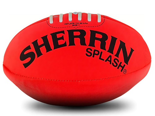 Sherrin Neoprene Splash Football Size 1 Red <br> 4411/SPLASH/RED