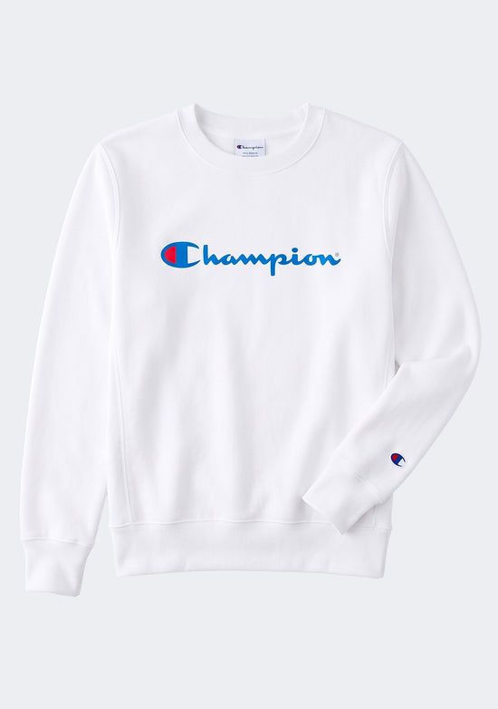 Champion Women’s Script Crew White
