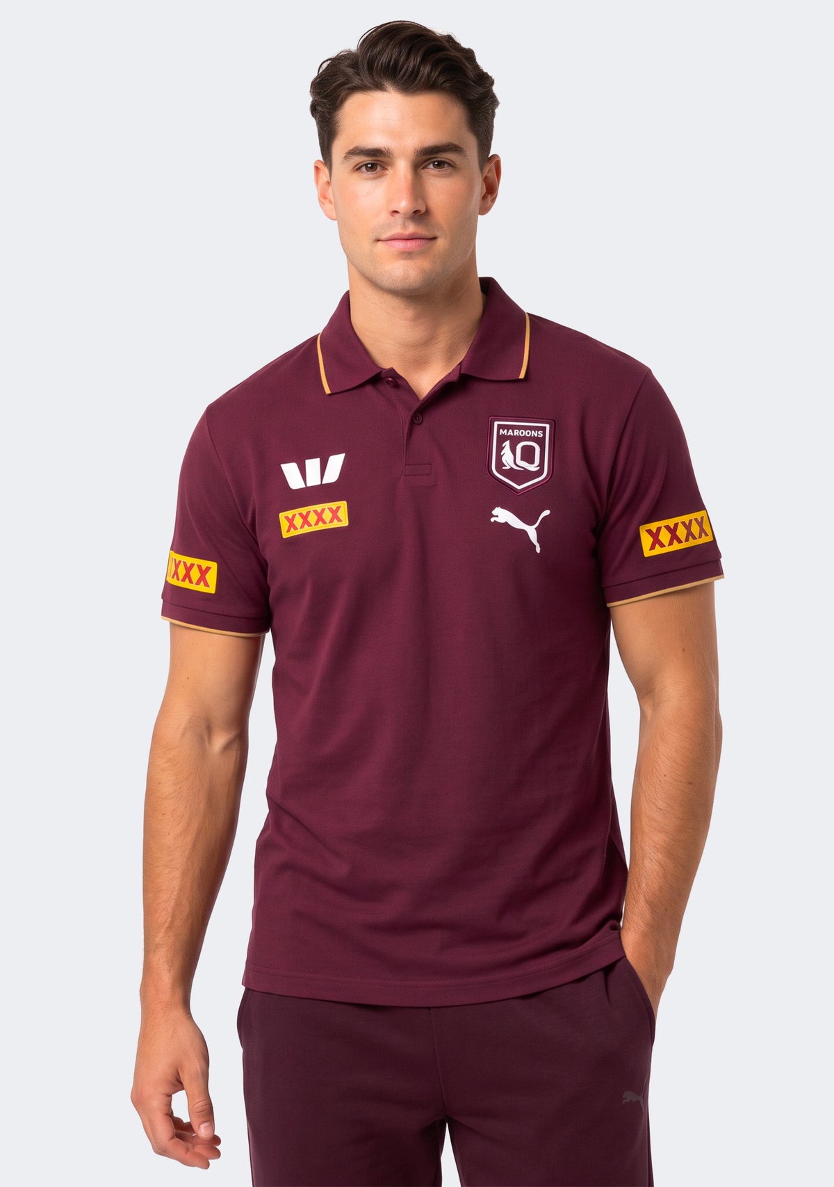 Puma Men's QLD Maroons 2026 Team Polo