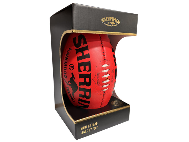 Sherrin KB Red Blemish Leather Game Ball Size 4 <br> 4711