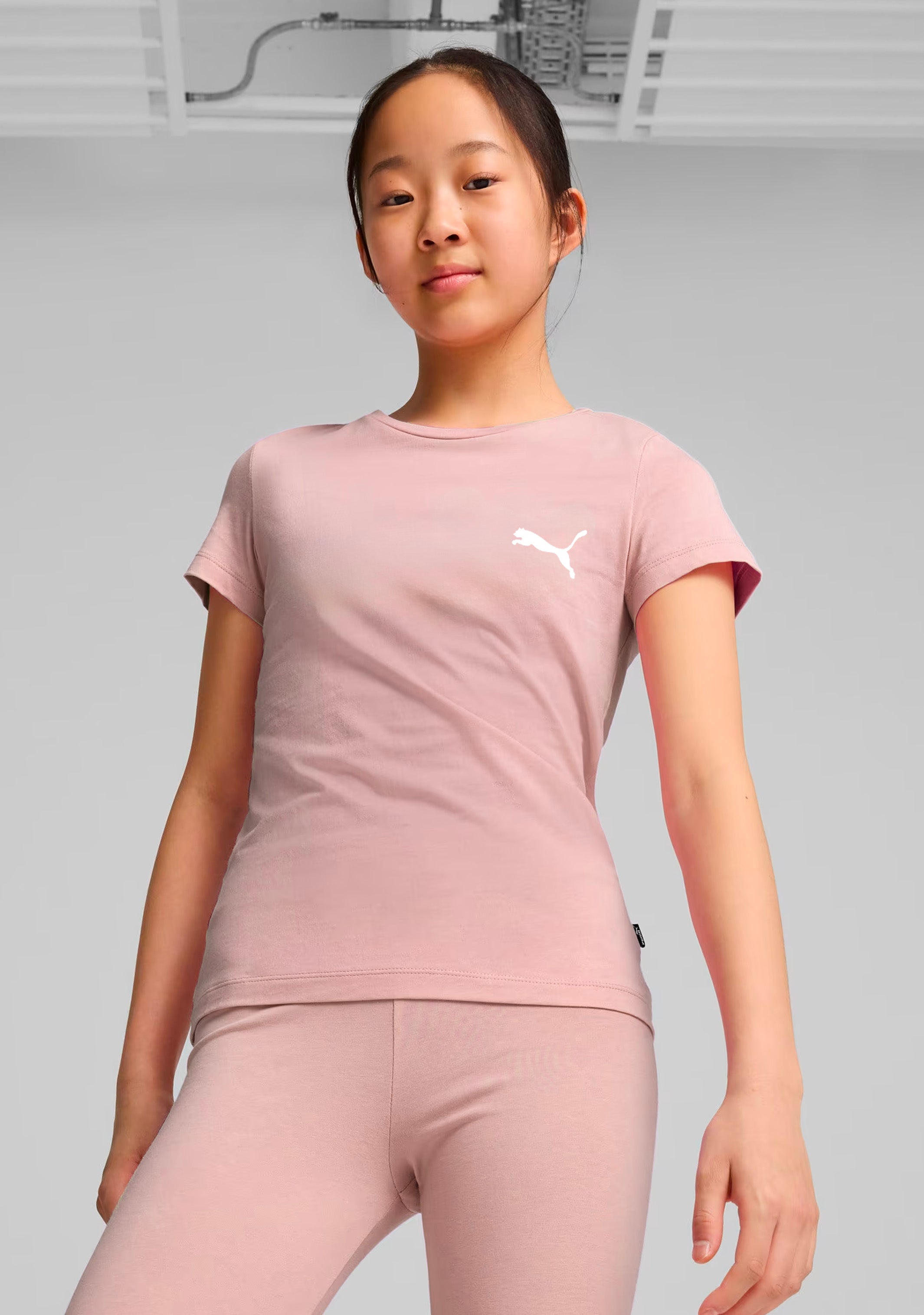 Puma Girls' Small Logo Tee Rose Dust