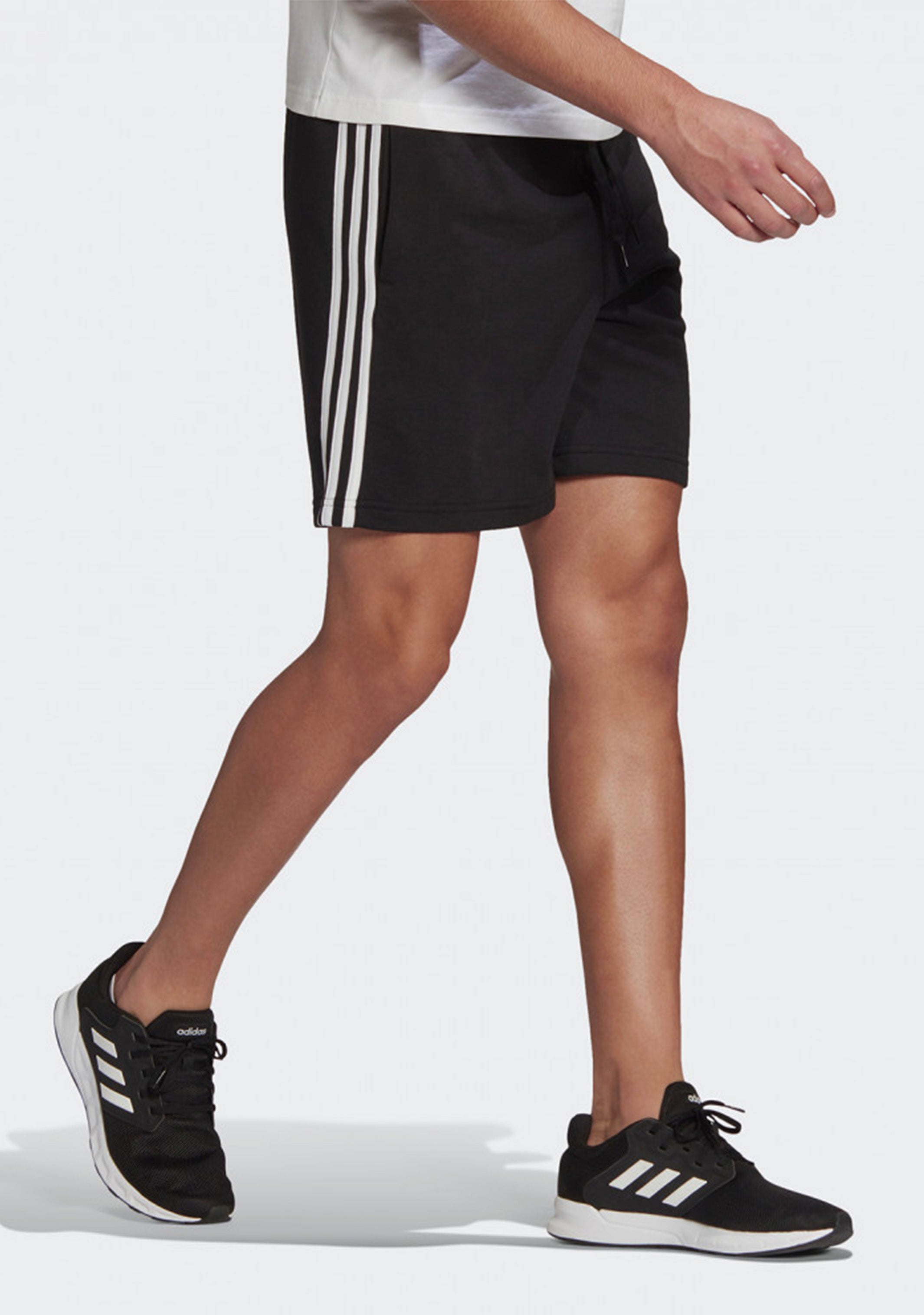 Adidas Men’s Essentials French Terry 3-Stripes Shorts
