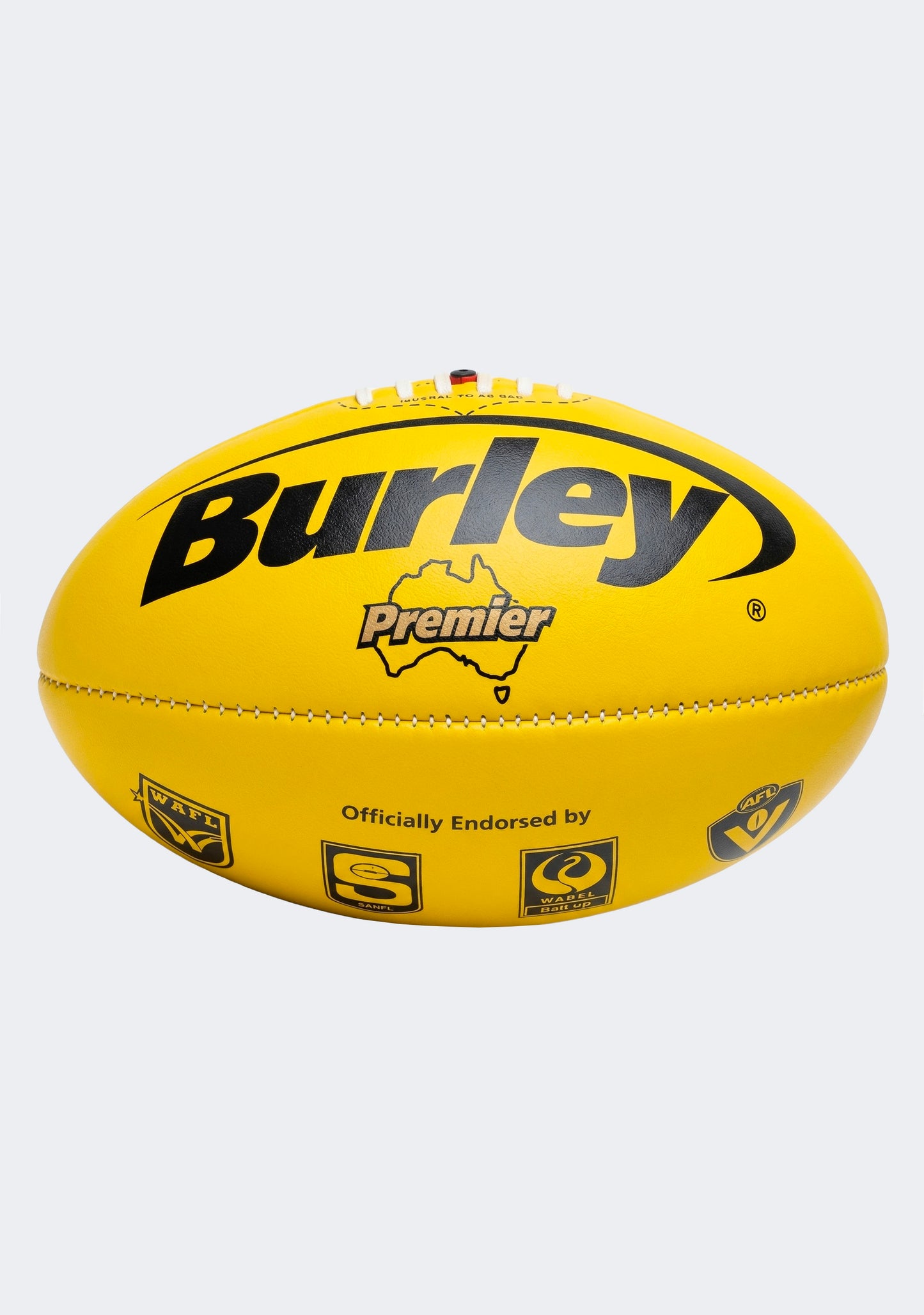 Burley Premier Official Football Yellow Slightly Blemished (Assorted Logos)