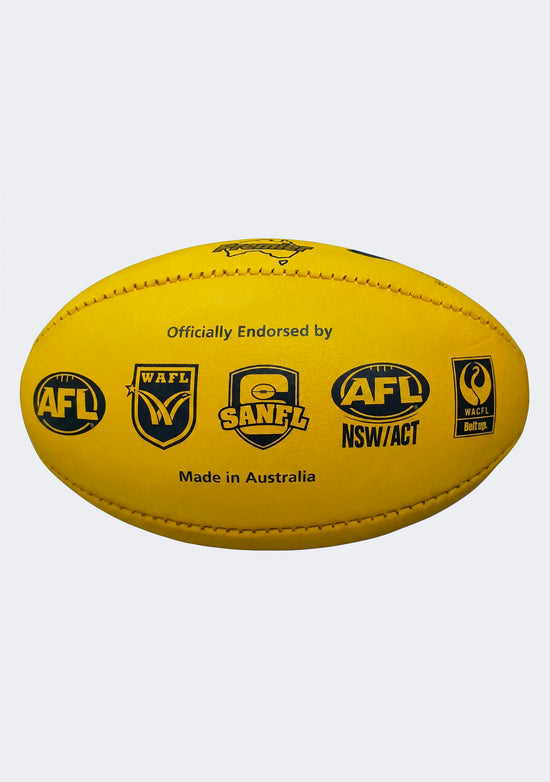 Burley Premier Official Football Yellow Slightly Blemished (Assorted Logos)