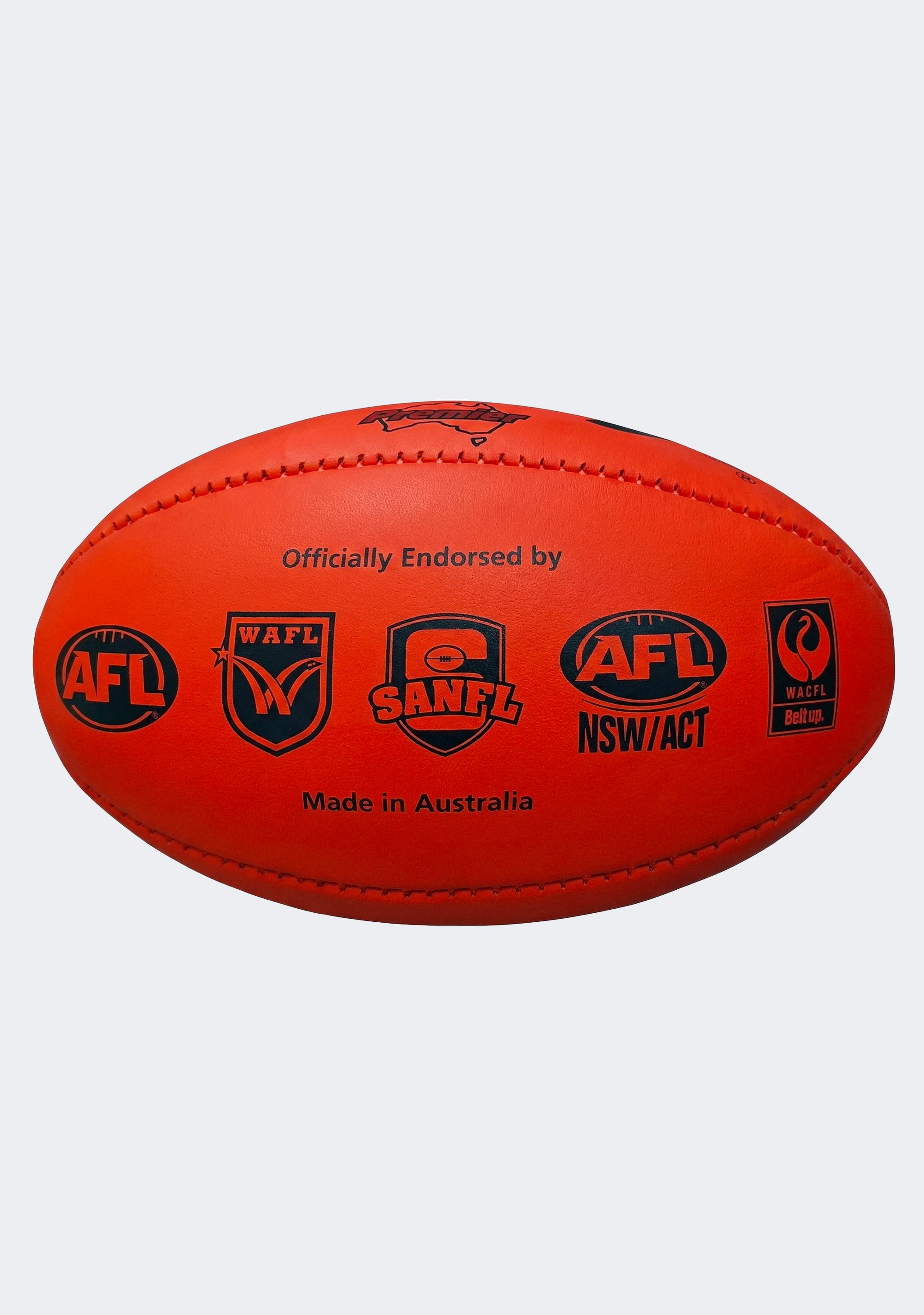 Burley Premier Official Football Red Slightly Blemished (Assorted Logos)