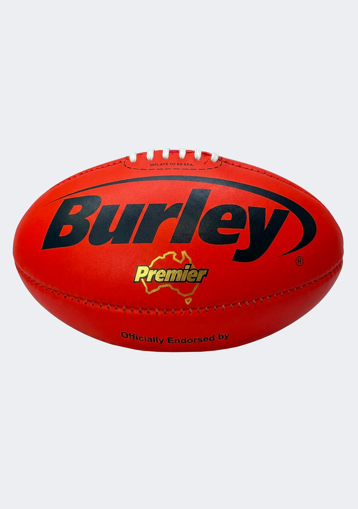 Burley Premier Official Football Red Slightly Blemished (Assorted Logos)