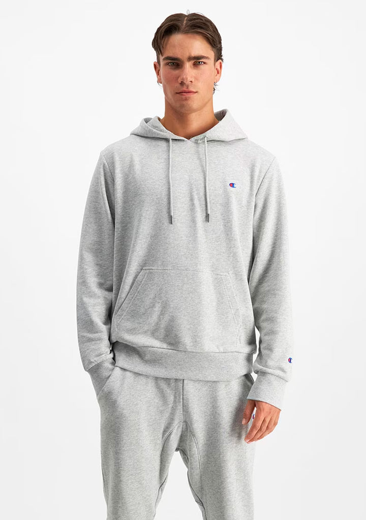 Champion Men’s Lightweight French Terry C Logo Hoodie Oxford Heather