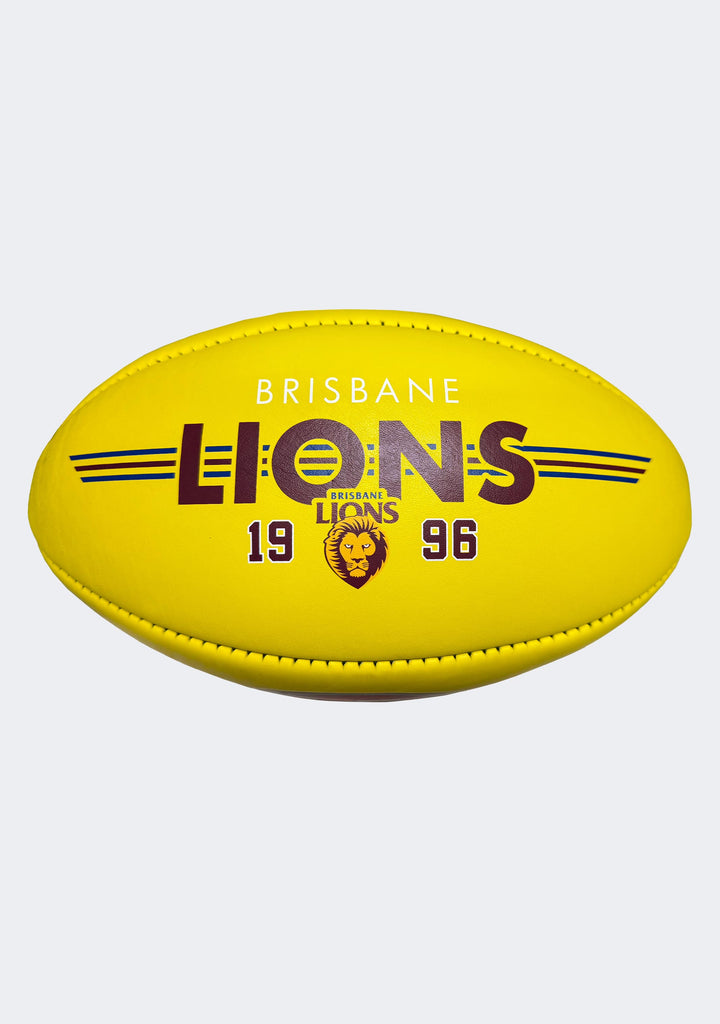 Sherrin AFL Brisbane Lions Team Yellow Leather Football