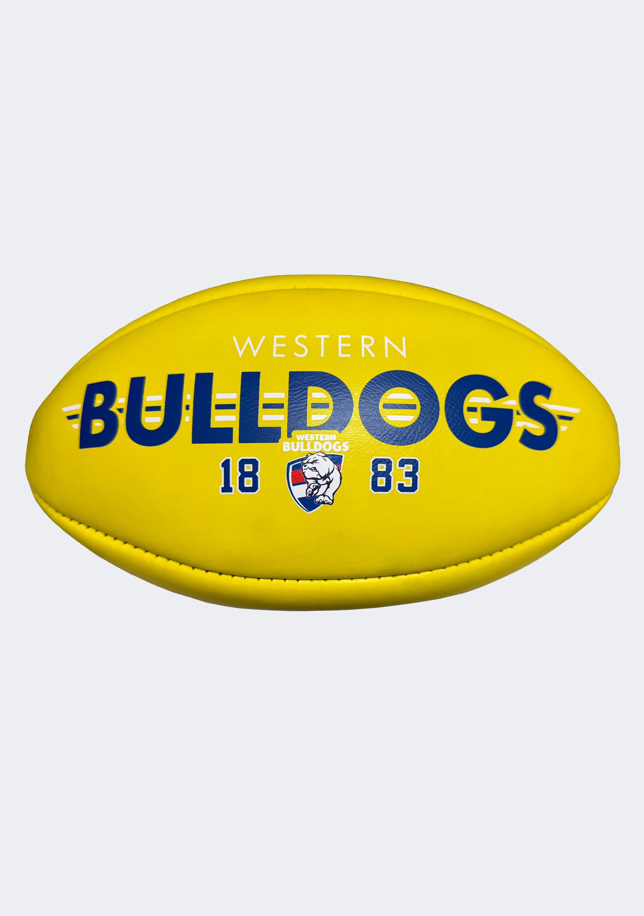 Sherrin AFL Western Bulldogs Team Yellow Leather Football
