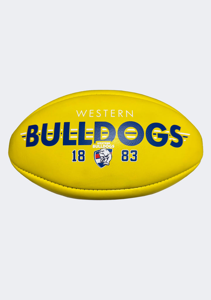 Sherrin AFL Western Bulldogs Team Yellow Leather Football