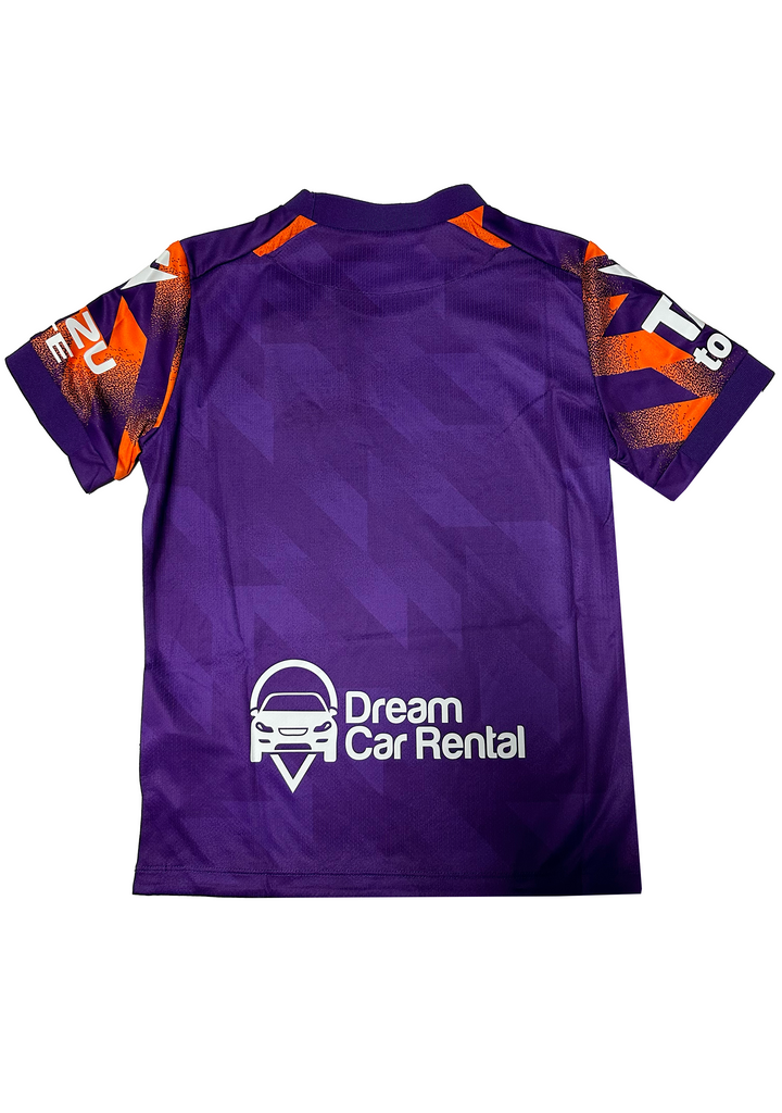 Macron Kids' Perth Glory M23/24 Match Day Home Shirt with FREE A-League Snapback Cap<br> 58584162
