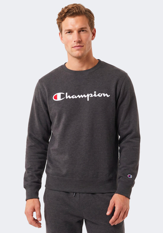 Champion Men’s Script Crew Granite Heather