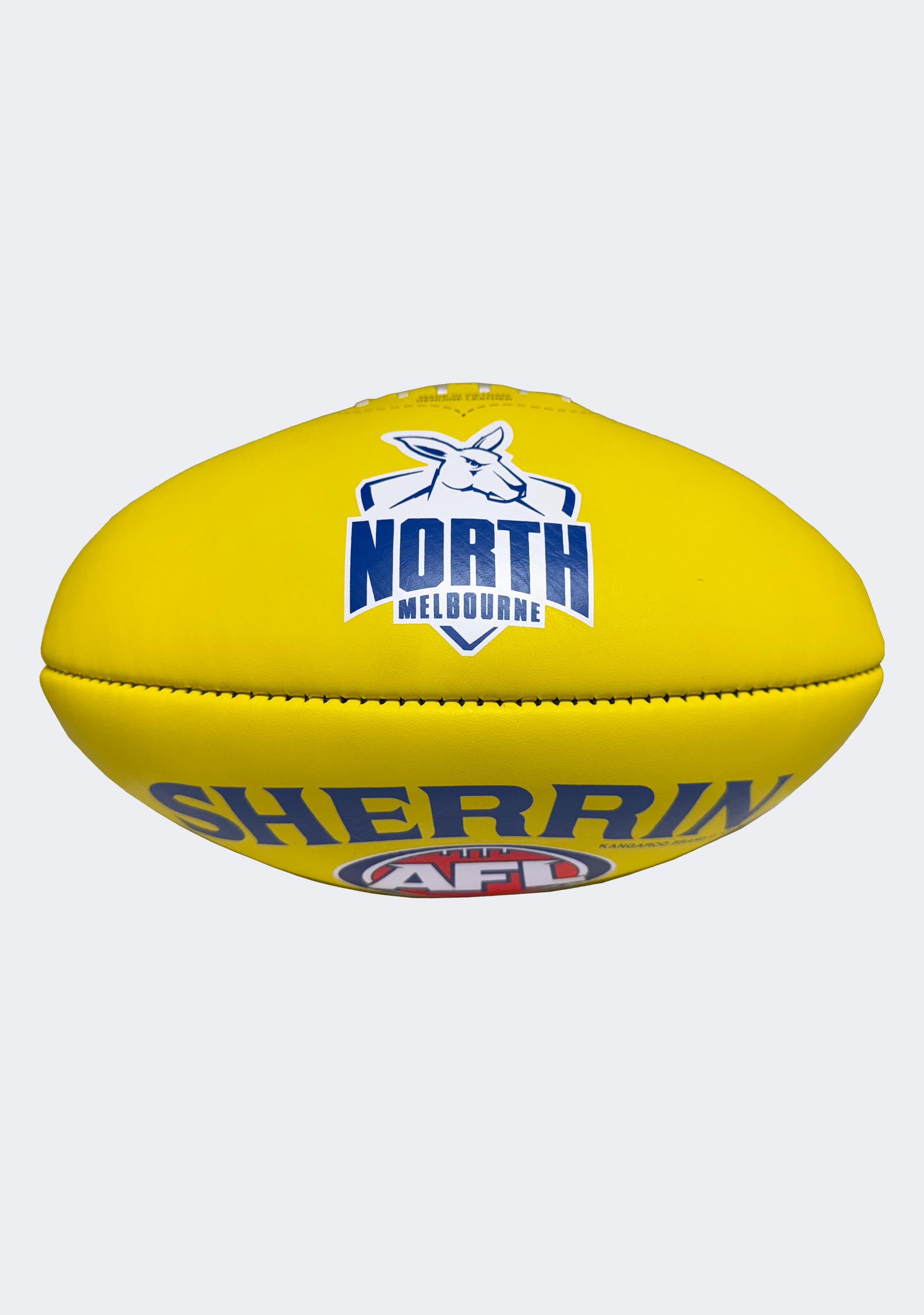 Sherrin AFL North Melbourne Kangaroos Team Yellow Leather Football