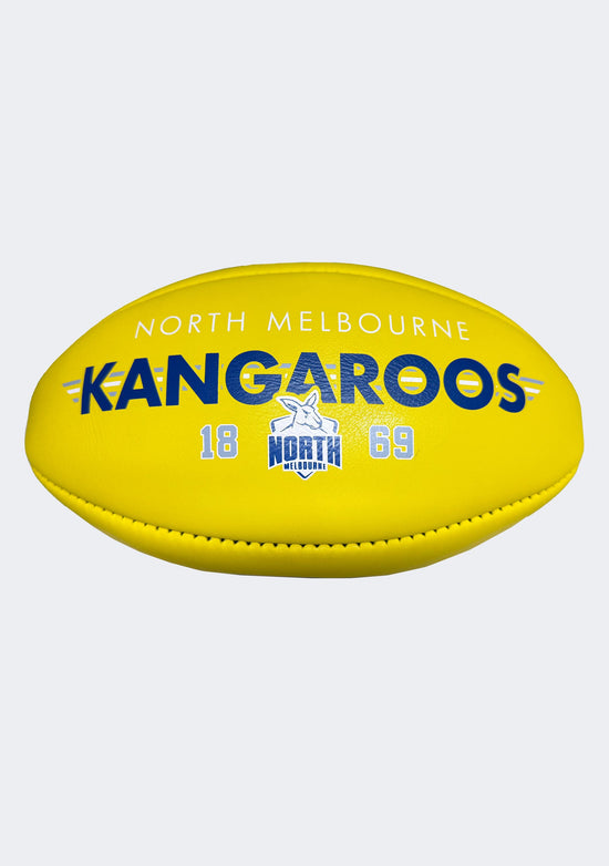 Sherrin AFL North Melbourne Kangaroos Team Yellow Leather Football