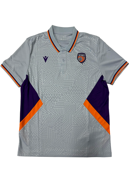Macron Men's Perth Glory M23/24 Travel Player Polo with FREE A-League Snapback Cap <br> 58584213