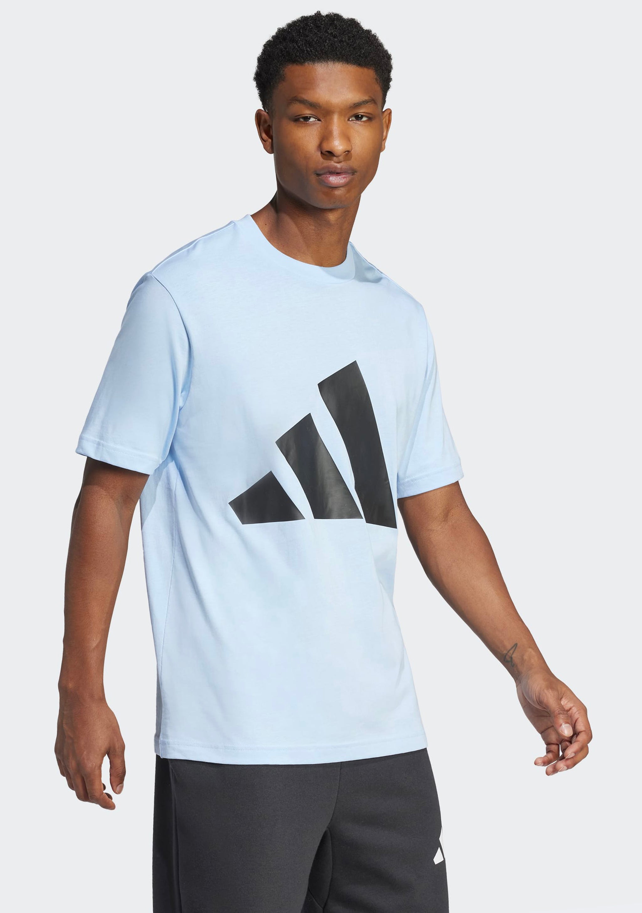 Adidas Men's Essentials Big Logo Tee Blue/Black
