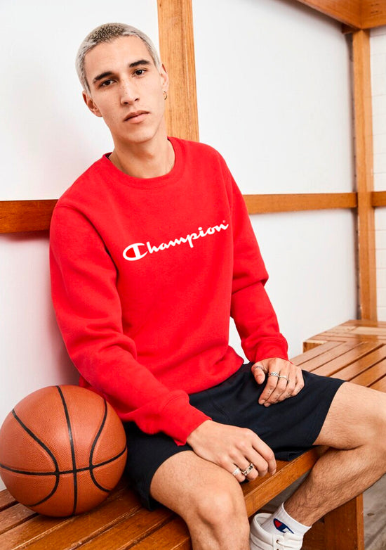 Champion Men’s Script Crew Cherry Red