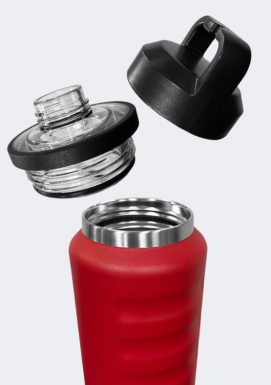 Fridgy 1080mL Grip Range Dual Lid Water Bottle Red