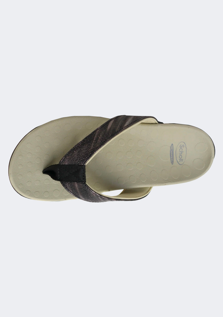 Scholl Orthaheel Women's Sonoma II Sandals Linen/Black