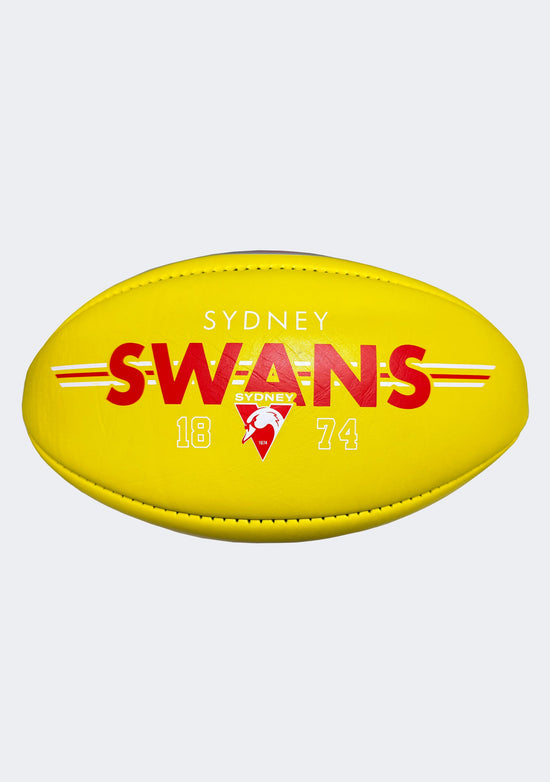 Sherrin AFL Sydney Swans Team Yellow Leather Football