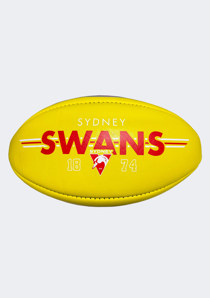 Sherrin AFL Sydney Swans Team Yellow Leather Football