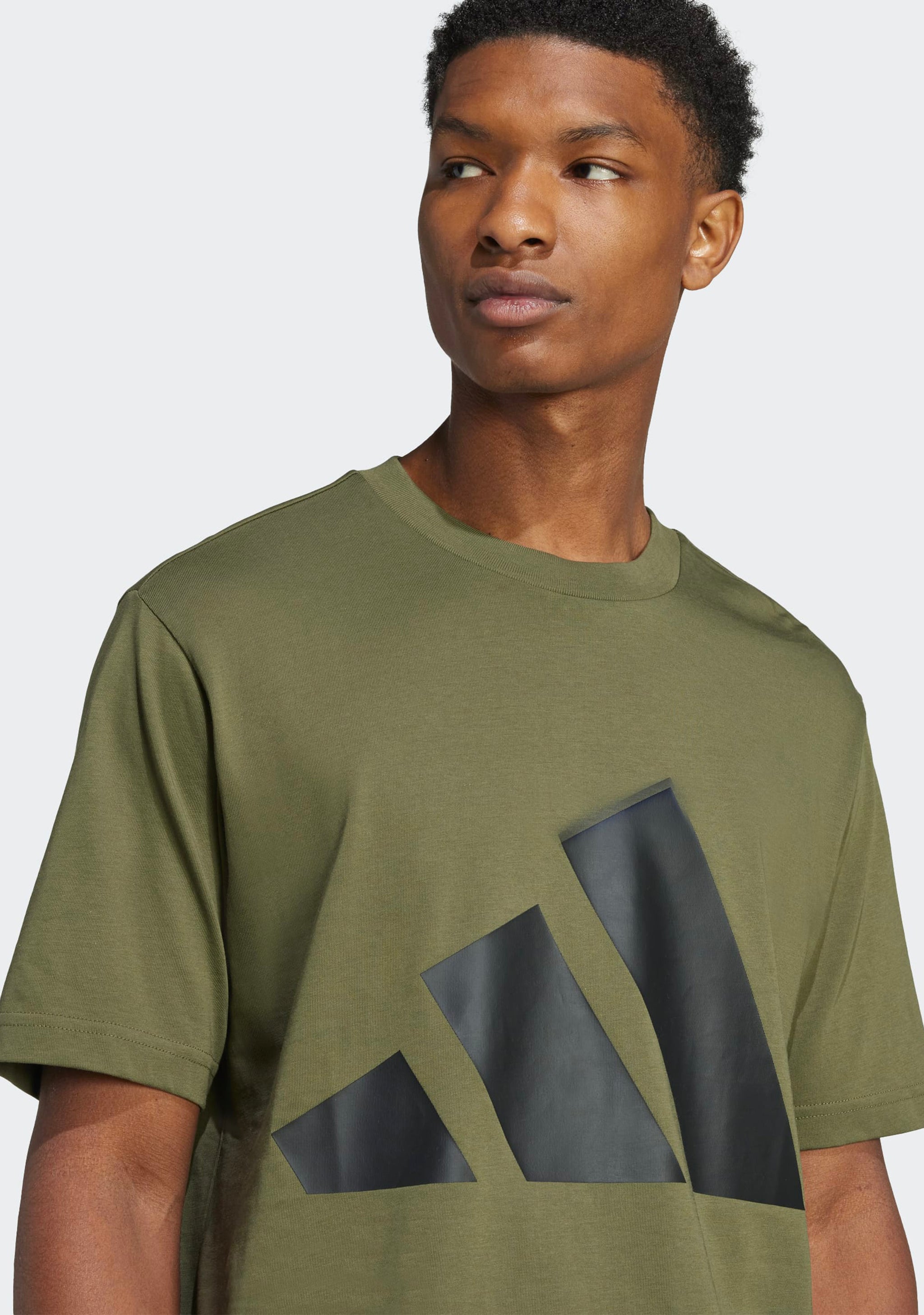 Adidas Men's Essentials Big Logo Tee Olive/Black