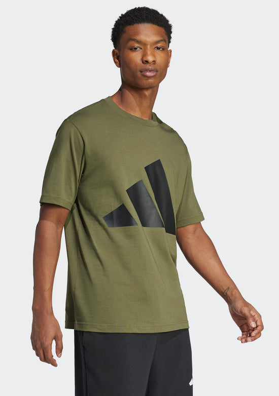 Adidas Men's Essentials Big Logo Tee Olive/Black