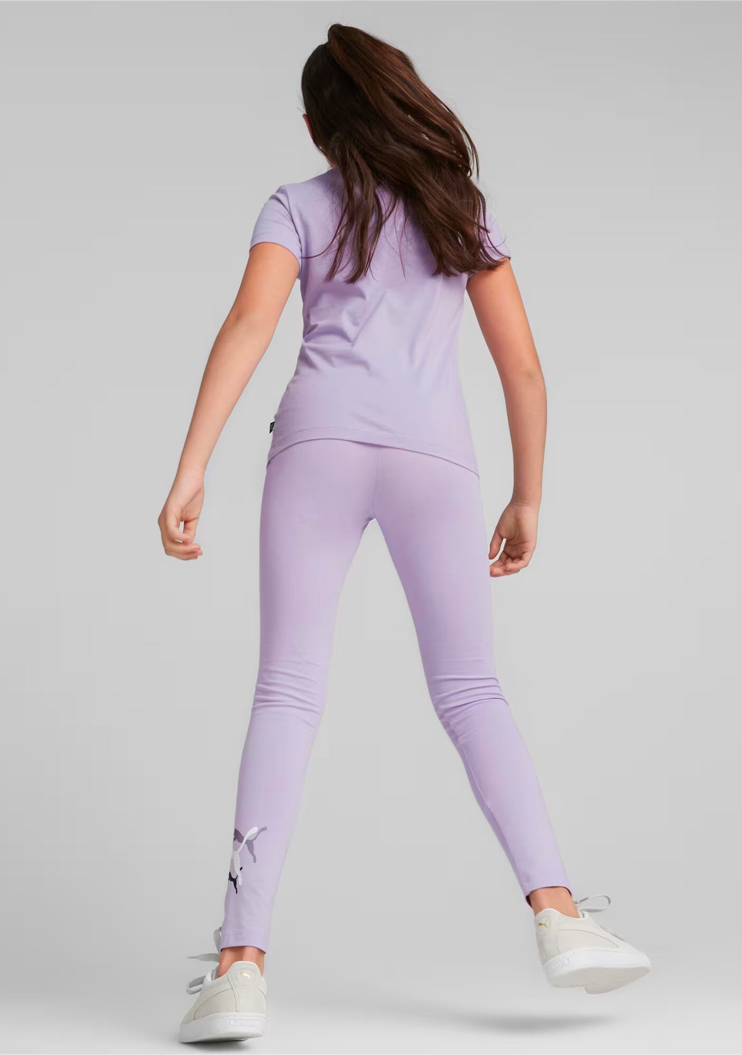 Puma Girls' Small Logo Tee Vivid Violet