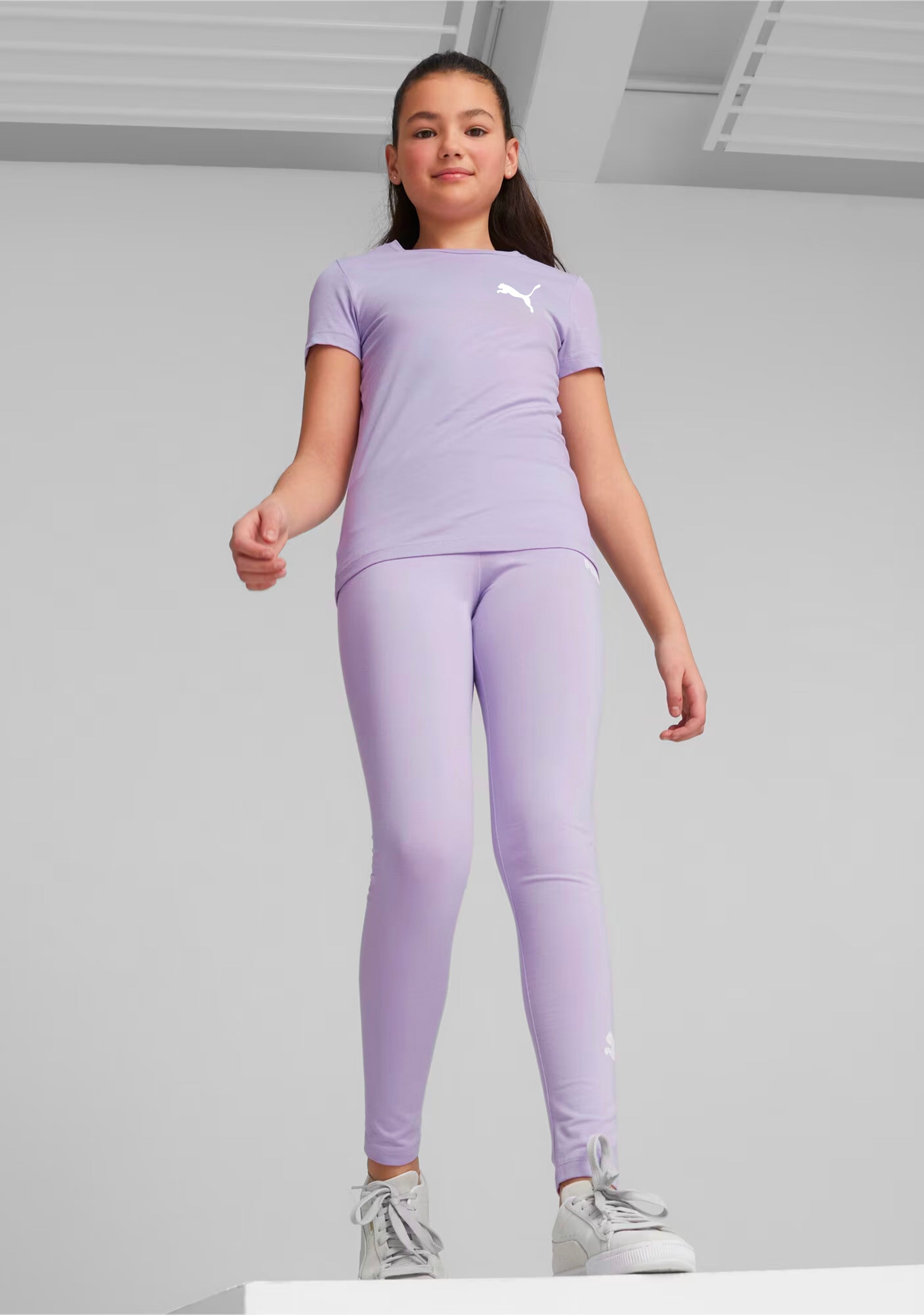 Puma Girls' Small Logo Tee Vivid Violet