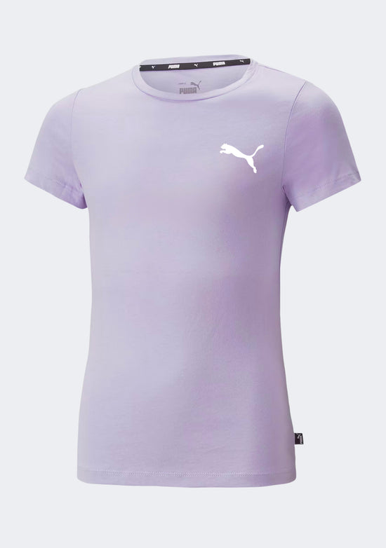 Puma Girls' Small Logo Tee Vivid Violet
