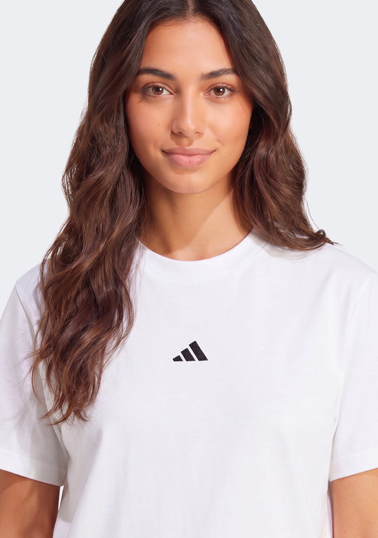Adidas Women's Essentials Small Logo Cotton Tee