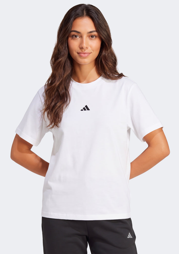Adidas Women's Essentials Small Logo Cotton Tee