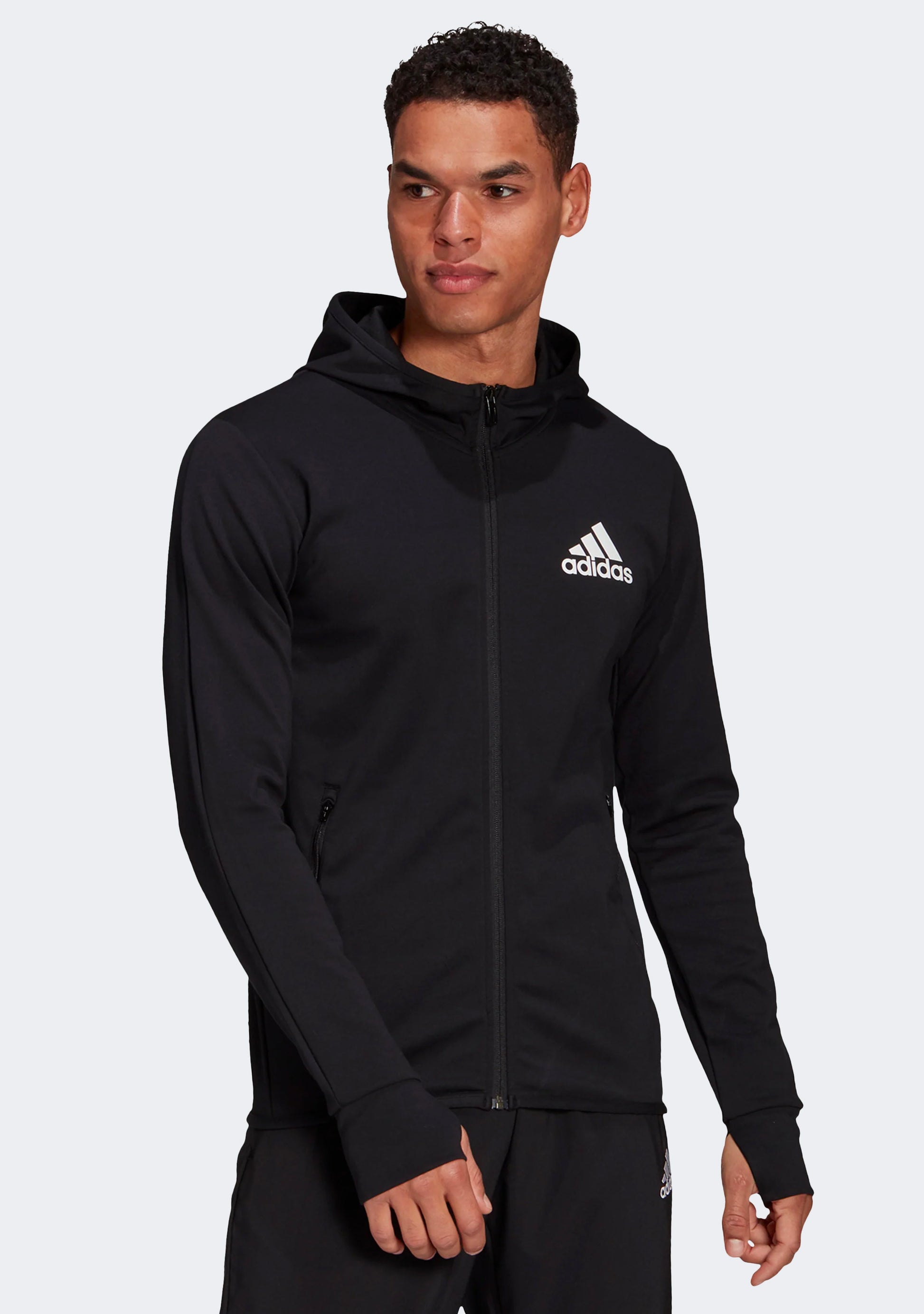Adidas Men's Designed to Move Motion Full Zip Hoodie