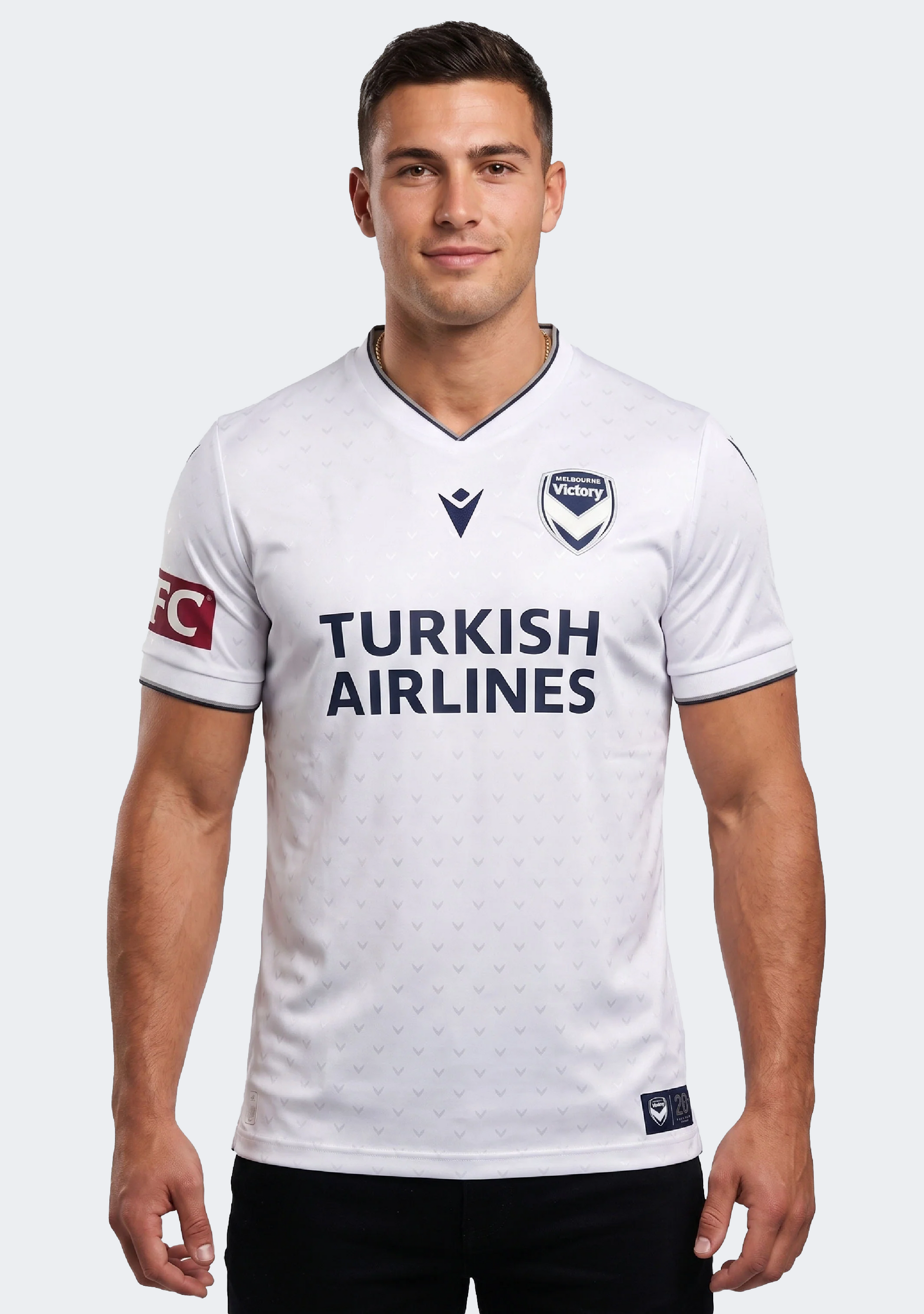 Macron Men's Melbourne Victory M24/25 ALW Authentic Away Short Sleeve Shirt