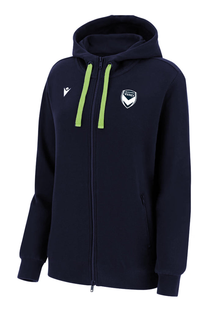 Macron Men's Melbourne Victory M22/23 Travel Staff Full Zip Hooded Top <br> 58567890