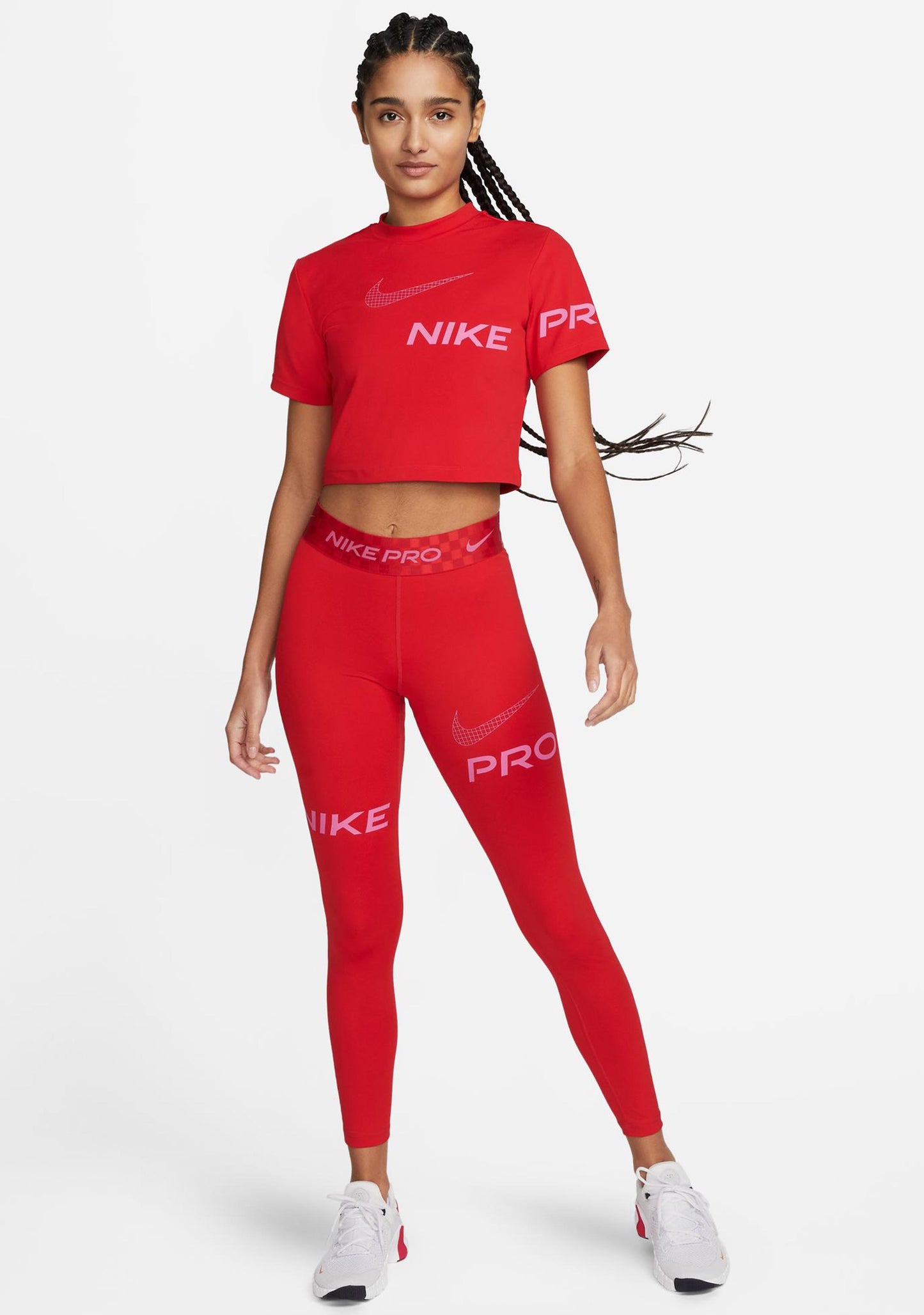 Nike Pro Women's Mid-Rise Full-Length Graphic Training Leggings