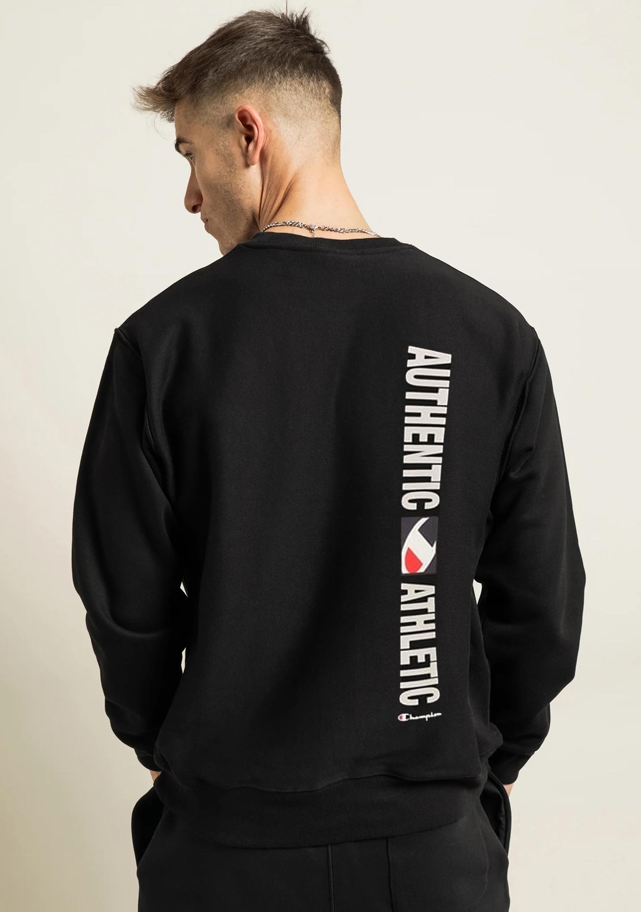 Champion Mens Sporty Graphic Print Crew