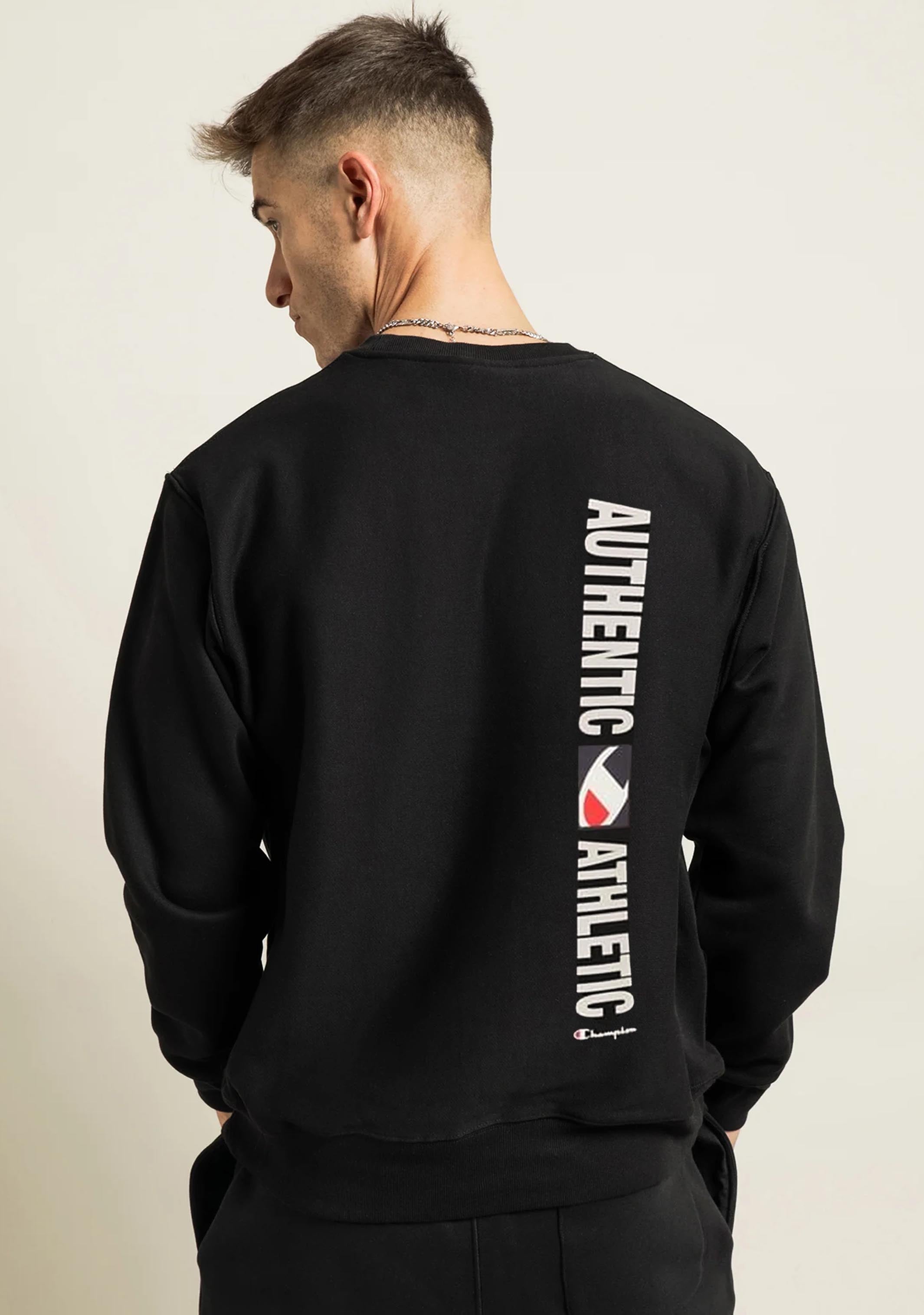 Champion Mens Sporty Graphic Print Crew