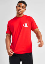Champion Mens C Logo Short Sleeve Tee Red <br> AY68N GJR