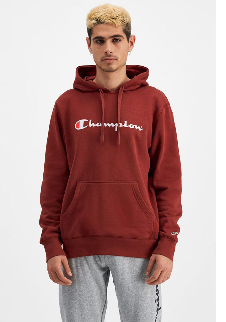 Champion Men's Script Hoodie Maroon